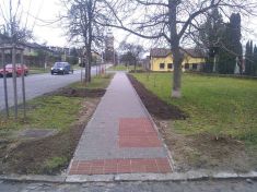 Oprava chodníků v ulici Dražická 2014-2015