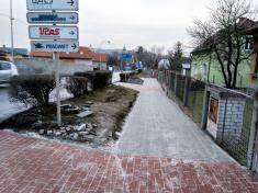 Rekonstrukce chodníku v ulici Bratří Bendů levá strana