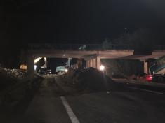 Demolice mostu ev.č. 610-021a přes D10 a oprava silnice II/610 směr Předměřice